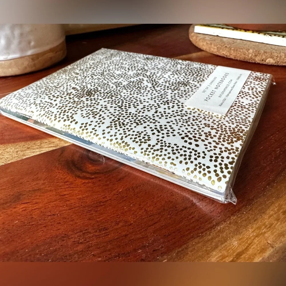 NEW Rifle Paper Co. Luisa Floral and Gold Patterned Pocket Mini Notebook Set